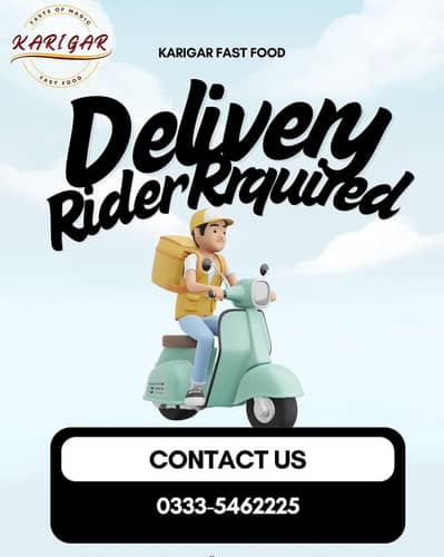 Food delivery rider needed