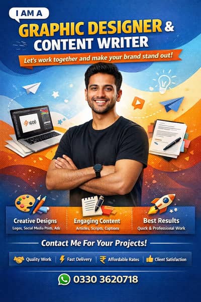 I'm  Graphic Designer and Content Writer