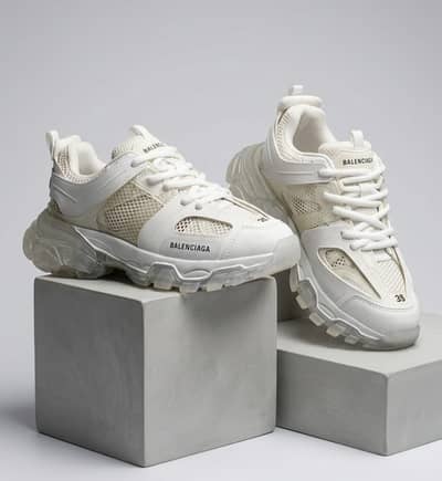 Authentic Balenciaga Track Sneakers - White/cream