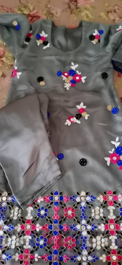 3 Piece Embroidered  Suit – Party Wear”
