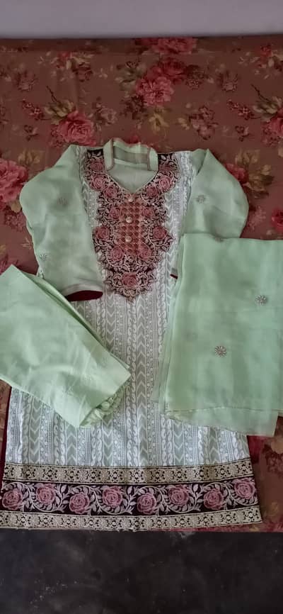 3 Piece Embroidered  Suit – Party Wear”