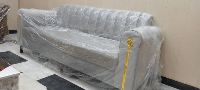 Sofa Set 5 seater wooden structure new condition never used