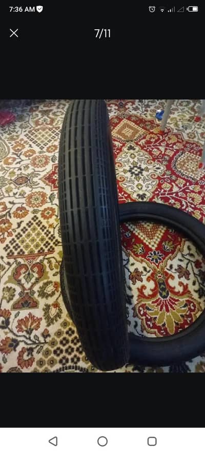 125 FRONT AND BACK TYRE WITH TUBE