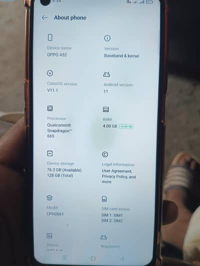 oppo a52 4/128 all ok everything is ok