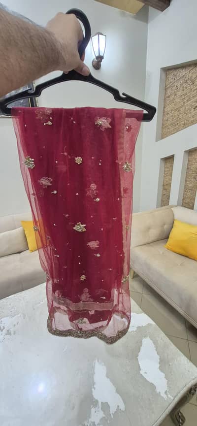 Designer Bridal Lehenga Set – Maroon Golden | Full Set | Urgent Sale