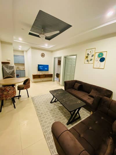bharia twon phase 7  2 bedroom furnished apartment available for rent