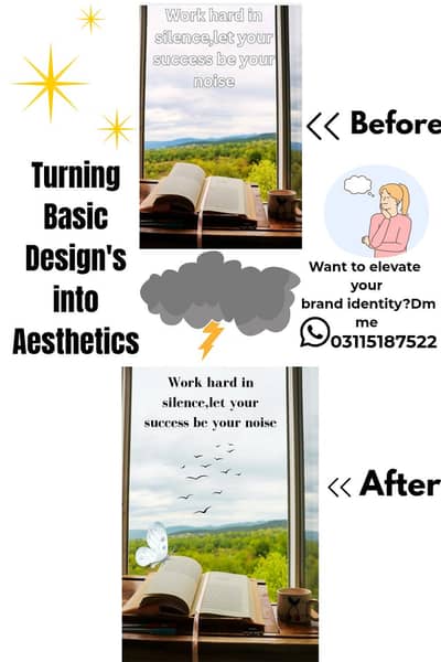 Professional Graphic Design & Aesthetic Post Transformation Services