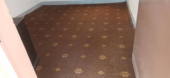 Brown printed carpet