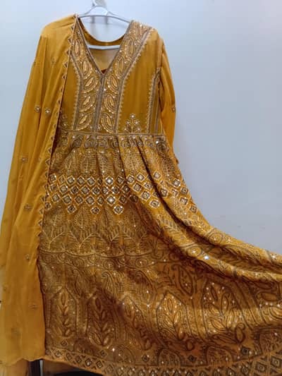 Yellow chiffon Frock | Good condition |  Mayon dress