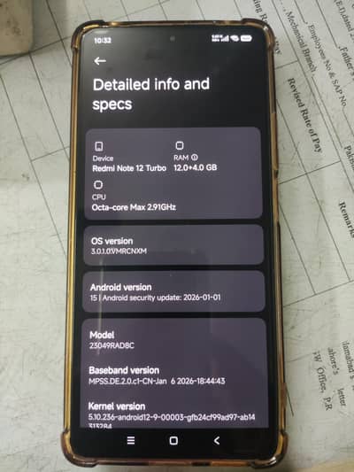 Redmi Note 12 Turbo Aka Poco F5 12GB+4GB=16GB 256GB