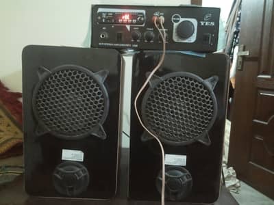 two Dec speaker with amplifier and remote