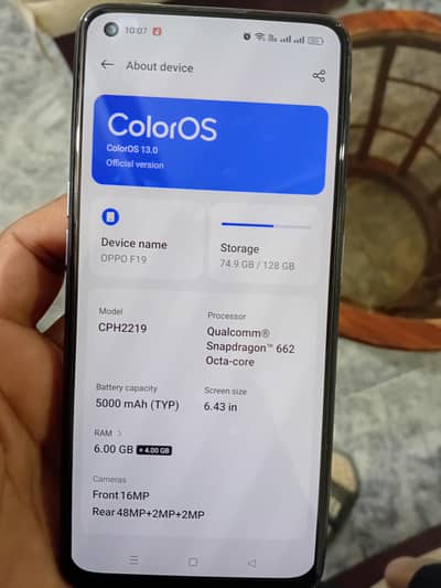 Oppo f19 budget phone lush condition.