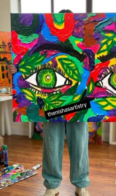 Arylic Paintings On Large Size Canvas