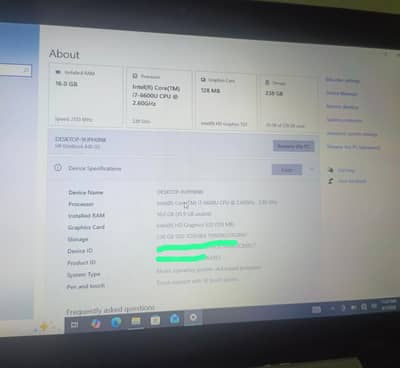 CORE I7-6TH GEN 16 gb ram, Touch screenHP ELITE BOOK 840 G3
