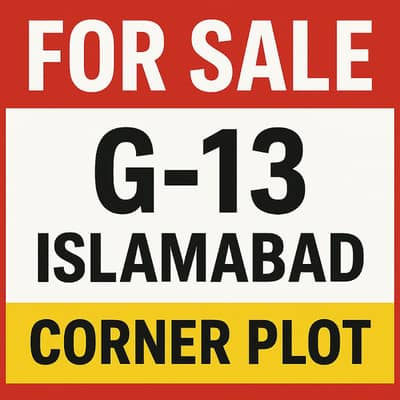 G-13/1 30x70 Corner Plot For Sale Prime Location