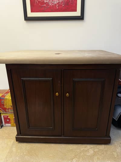 Solid wood iron table