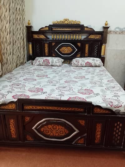 wooden bed