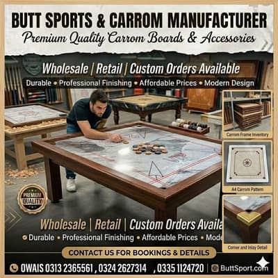 Carrom Board | Games Maker | Wooden Marbel Carrom | Chess | Ludo Table