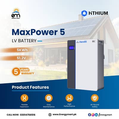Max Power Lithium Ion battery | Fidus / Narada / Pylontech batteries