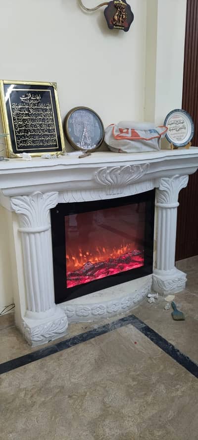 electric and gas and water wepr fireplace