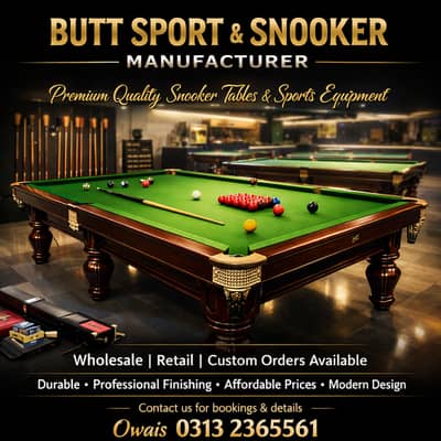 Snooker table | American Pool table | Rod Game | Patti Game | Carrom