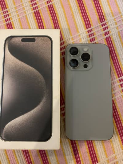 Iphone 15pro with box 128Gb FU