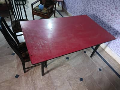 Dinning table with six chairs