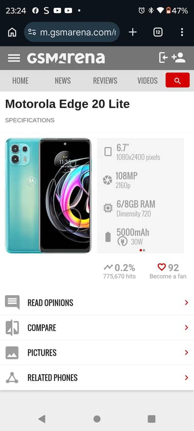 Motorola edge 20 lite,,,,,,,,03065512404