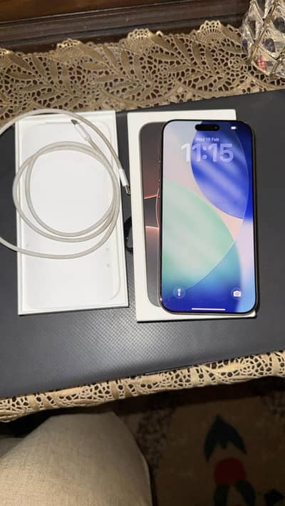 iphone 16 pro max with original box and cable