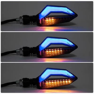 2 Pcs blue amber led indicators