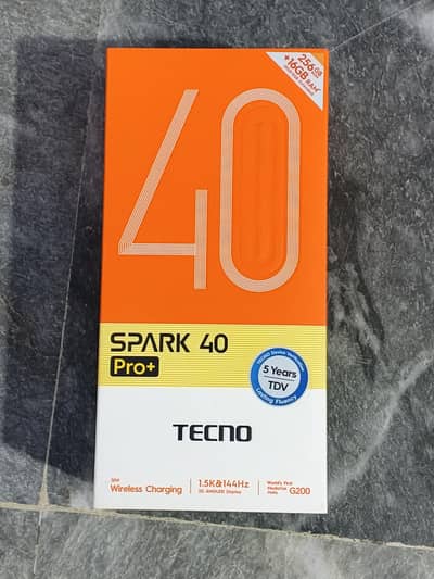 Tecno Spark 40 Pro Plus 8GB RAM | 256GB Storages 10/10