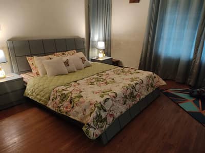 premium quality bed with side tables