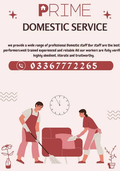 Maid/ Cook/Babysitter/ Helper/ Driver /Patient attendant etc