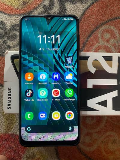 samsung galaxy A12 4/128 PTA approved box charger available exchange p