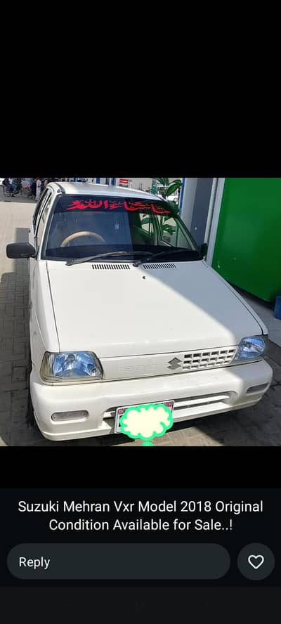I am selling my car Mehran Vxr Modle 2018 registered 2019