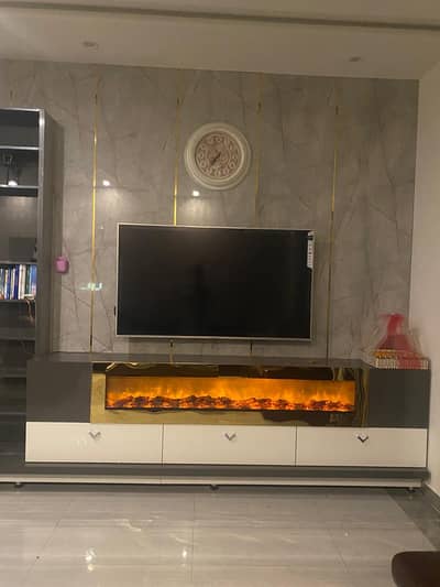 Premium Electric Fireplace with Realistic LED Flame - Energy Saving
