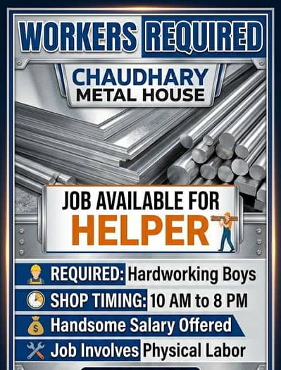 Hard working people Required