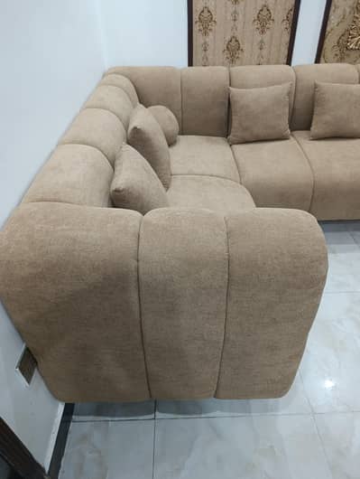 L shape Sofa boucle fabric