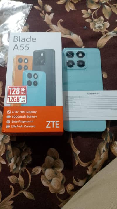 ATE Blade A55 128GB Rom+ 12GB Ram  6.75HD + Display 5000mAh Battery