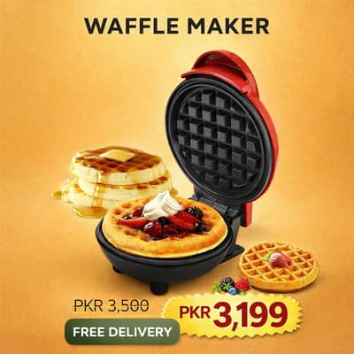 Electric Waffle Maker Non Stick Easy Clean