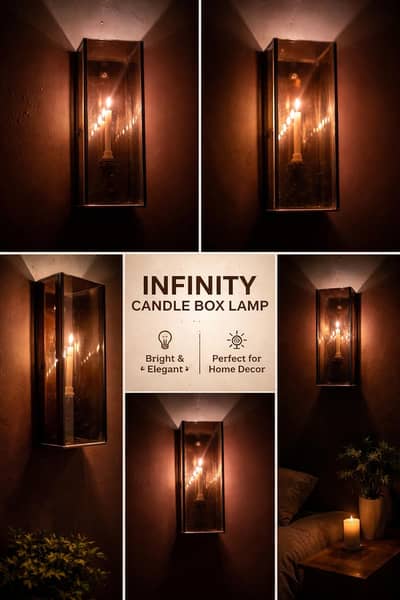  INFINITY GLASS CANDLE LAMP FOR SALE 