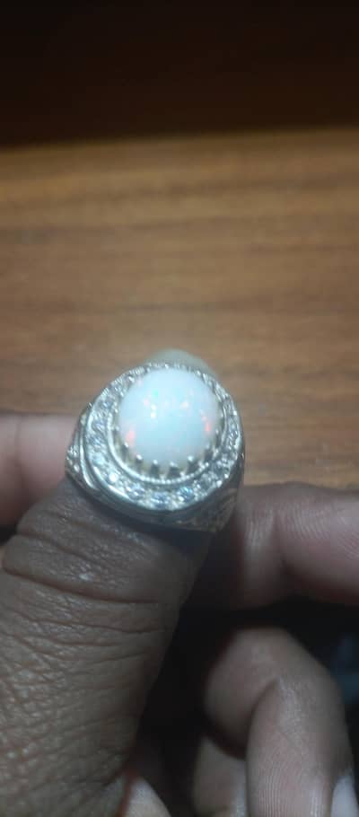 orignal ethopiya water tasted opeal ring whit stone rad fire premiem q