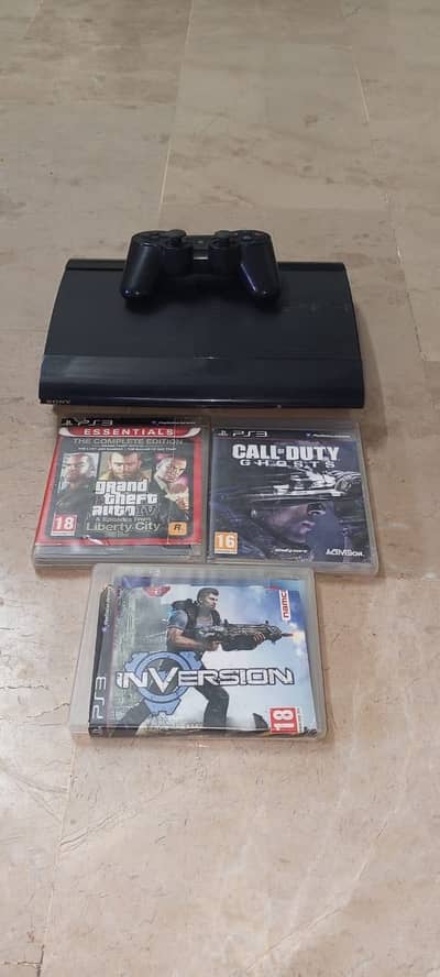 Ps 3 with cards  bohot kam used hein