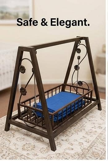 Heavy duty Metal kids Swing/  Jhoola with floral design