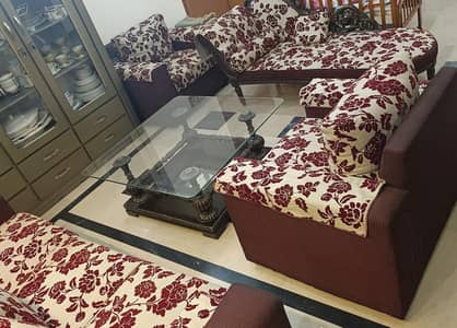5 seater sofa with dewan + table set