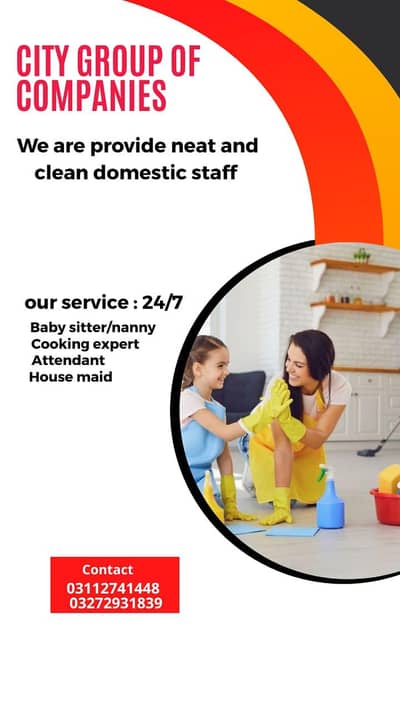 Female Maid, Cook, Chef, Babysitter, Patient Attendant