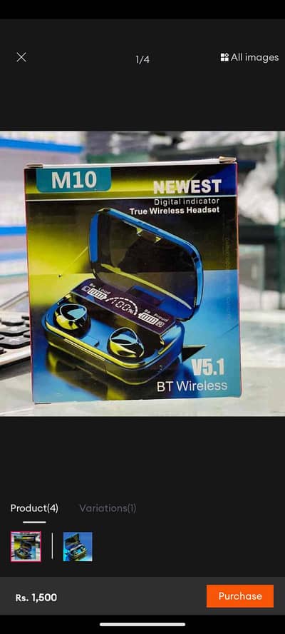 M10 Box pack Wirelless earpods