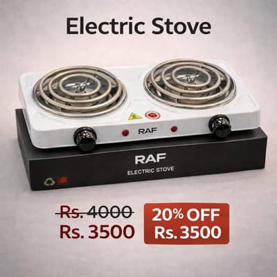Double Electric Stove 2000 Watts