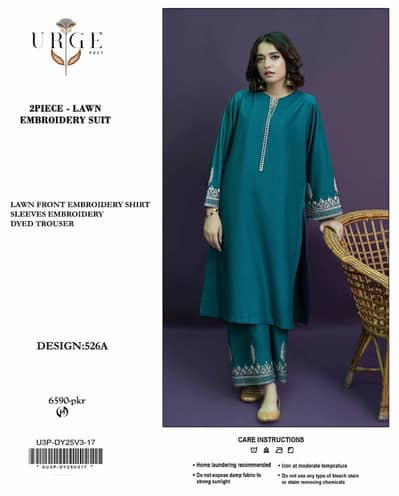 2 Pcs embroidery suit