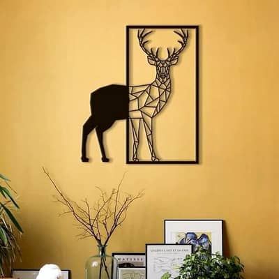 BLACK DEER WALL ART  ( 15.5×16 )